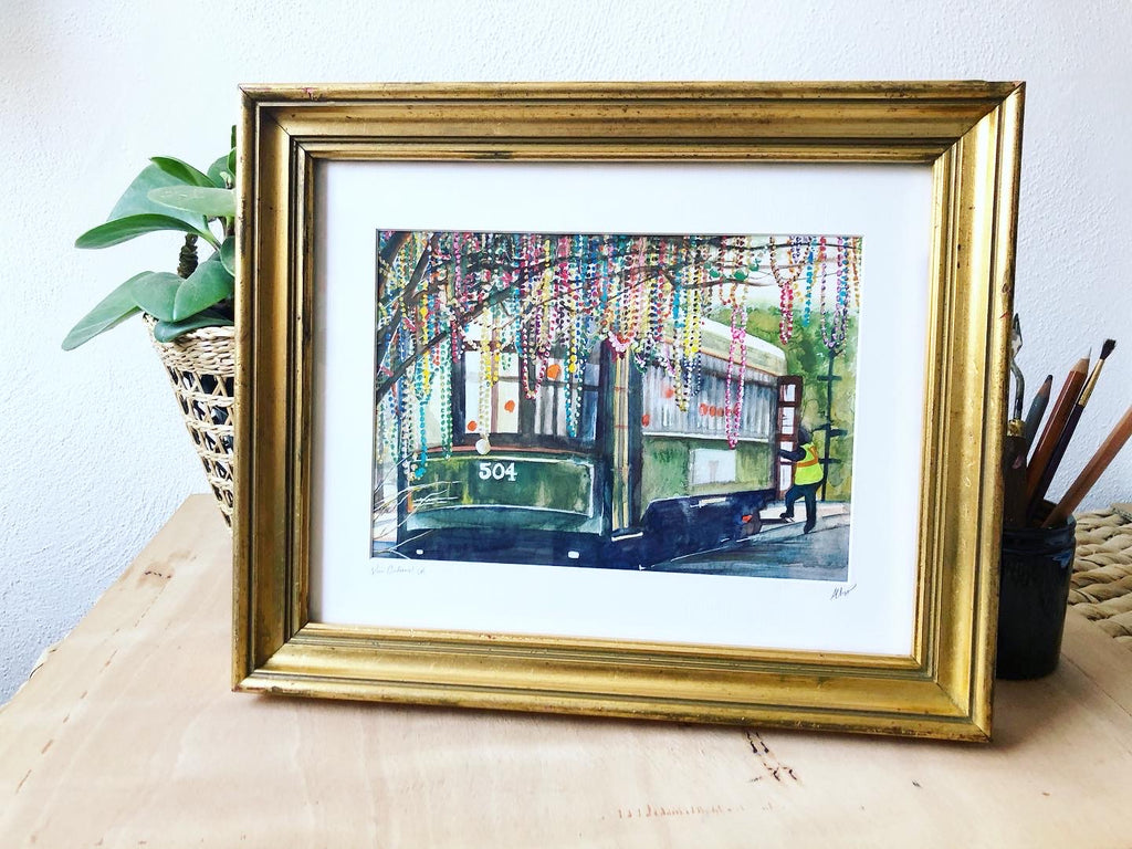 Streetcar and Beads - Mardi Gras in New Orleans