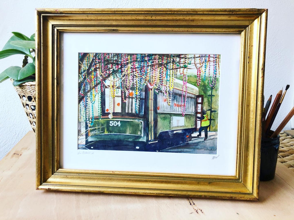 Streetcar and Beads - Mardi Gras in New Orleans