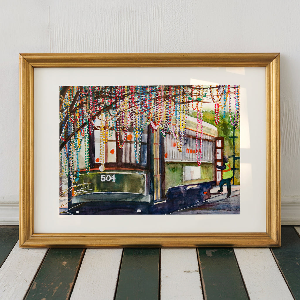 Streetcar and Beads - Mardi Gras in New Orleans