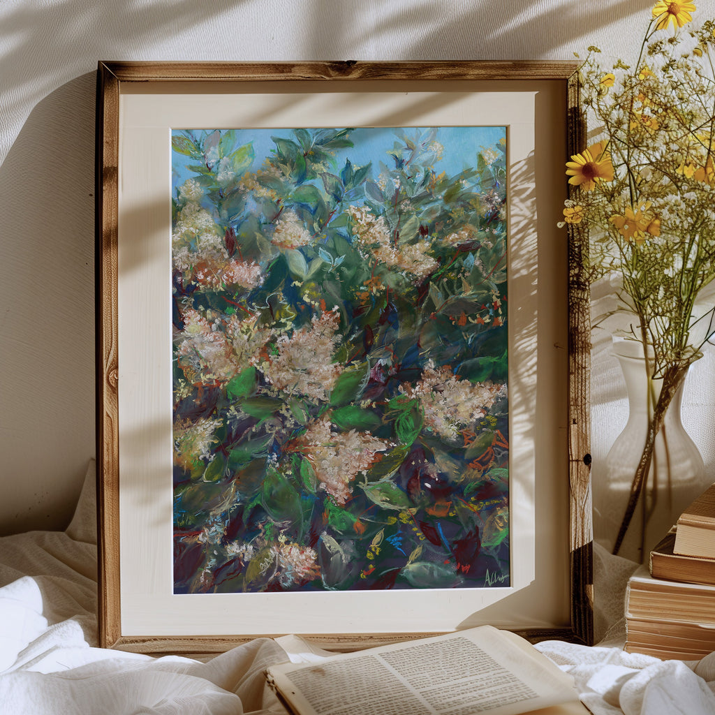 Louisiana Blossoms – White Crepe Myrtle Southern Florals Fine Art Print